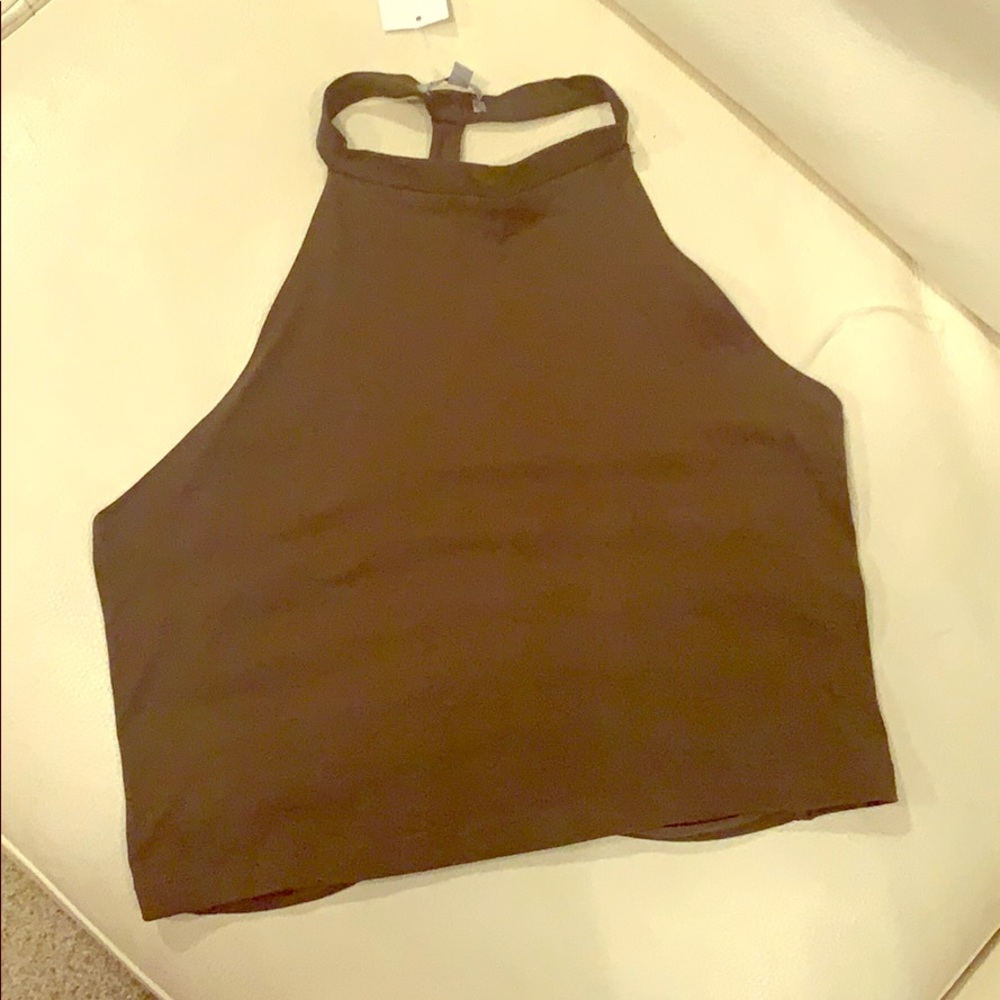 Olive green crop top